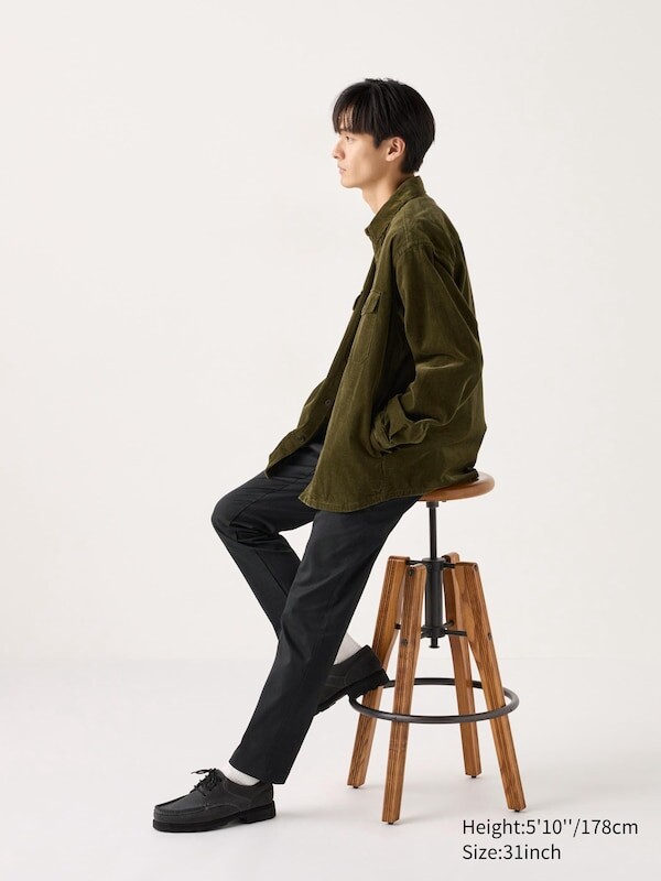 

Облегающие брюки-чинос короткие Uniqlo, черный