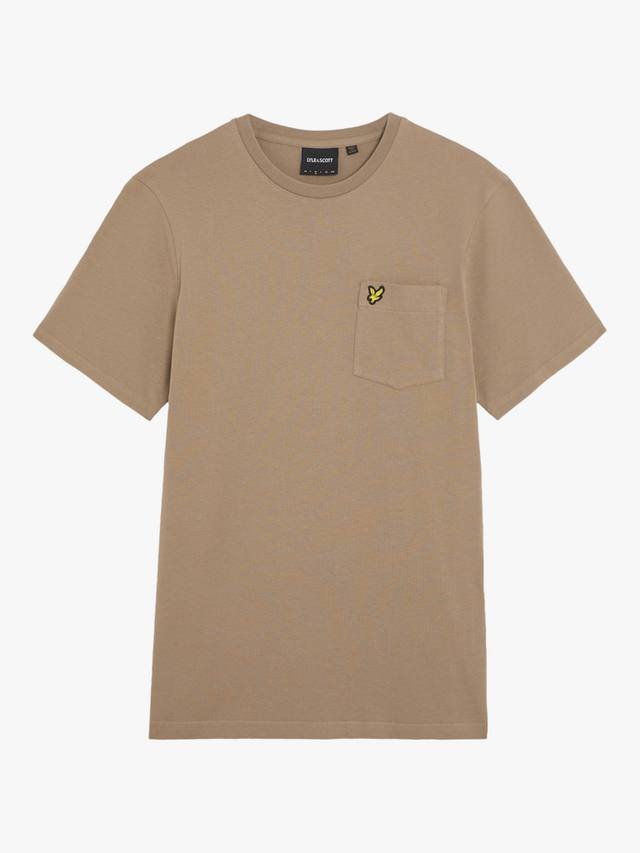 

Хлопчатобумажная футболка с карманом обычного покроя Lyle & Scott, цвет Desert Taupe