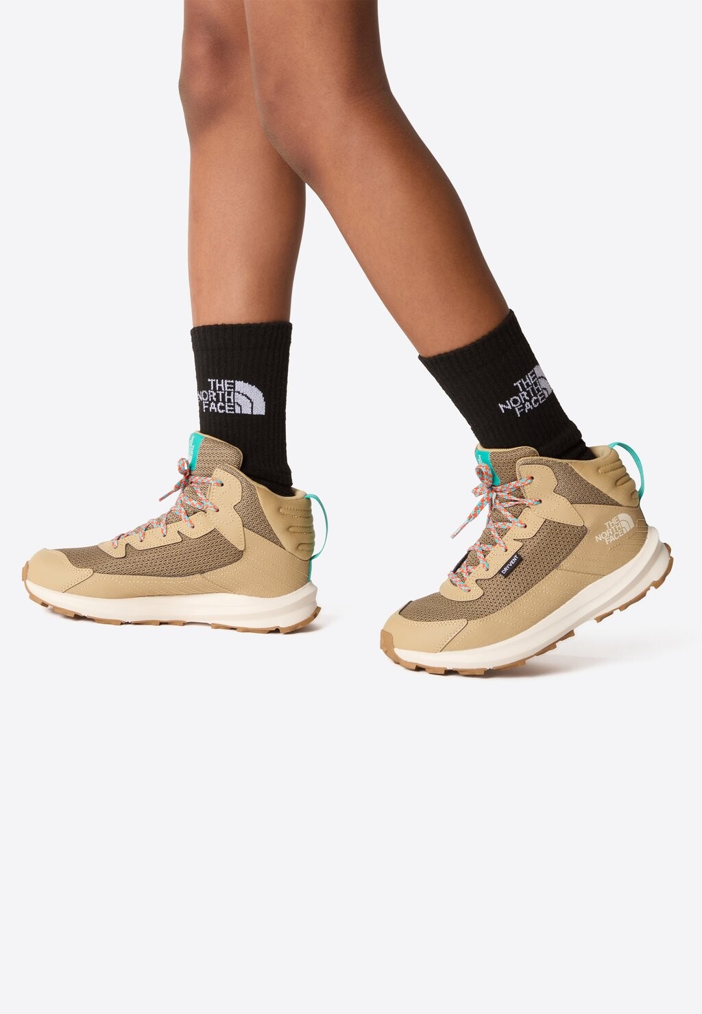 

Кроссовки Y FASTPACK HIKER MID WP The North Face, цвет khaki stone geyser aqua