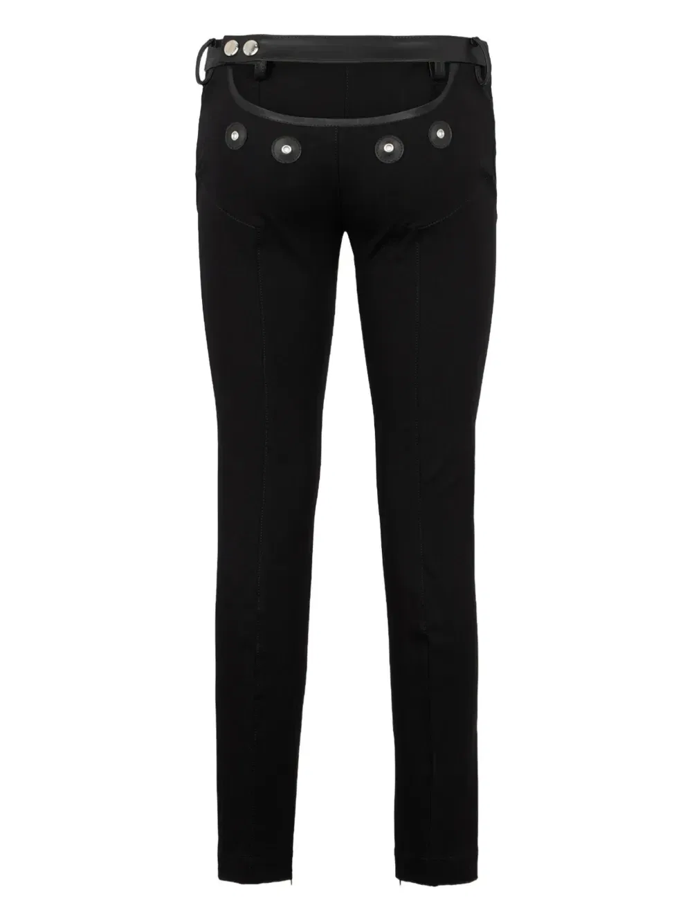 Брюки с кожаными вставками DSQUARED2, черный