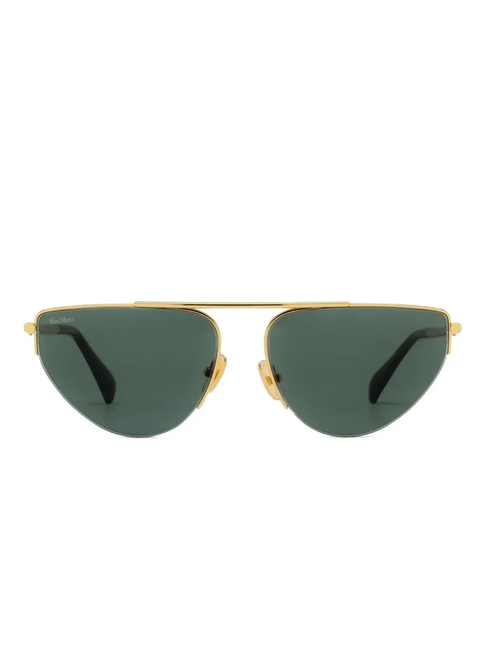 

Солнцезащитные очки в геометричной оправе Max Mara, золотистый