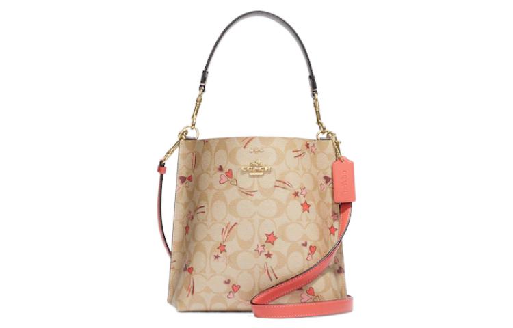 

COACH Сумка-ведро из коровьей кожи Mollie, сумка через плечо, маленькая женская, цвета хаки