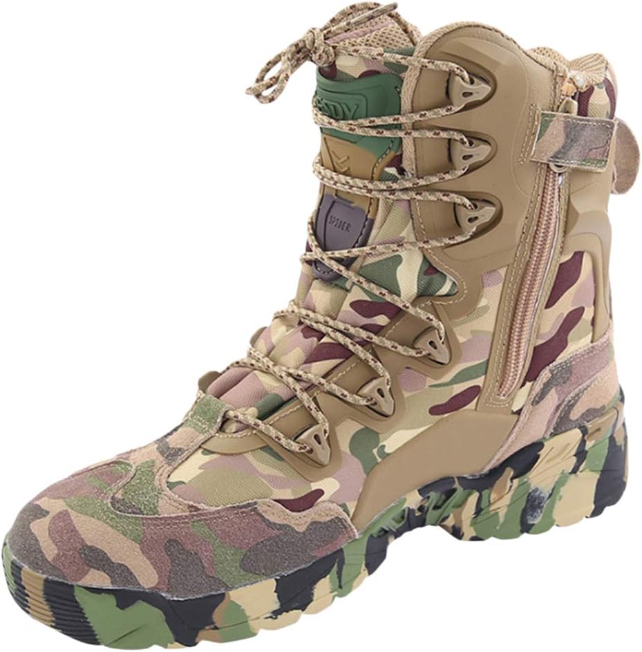 

Мужские высокие военные ботинки Wygwlg, камуфляжные тактические походные ботинки, боевые вседорожные ботинки для улицы, теплые рабочие ботинки для полиции