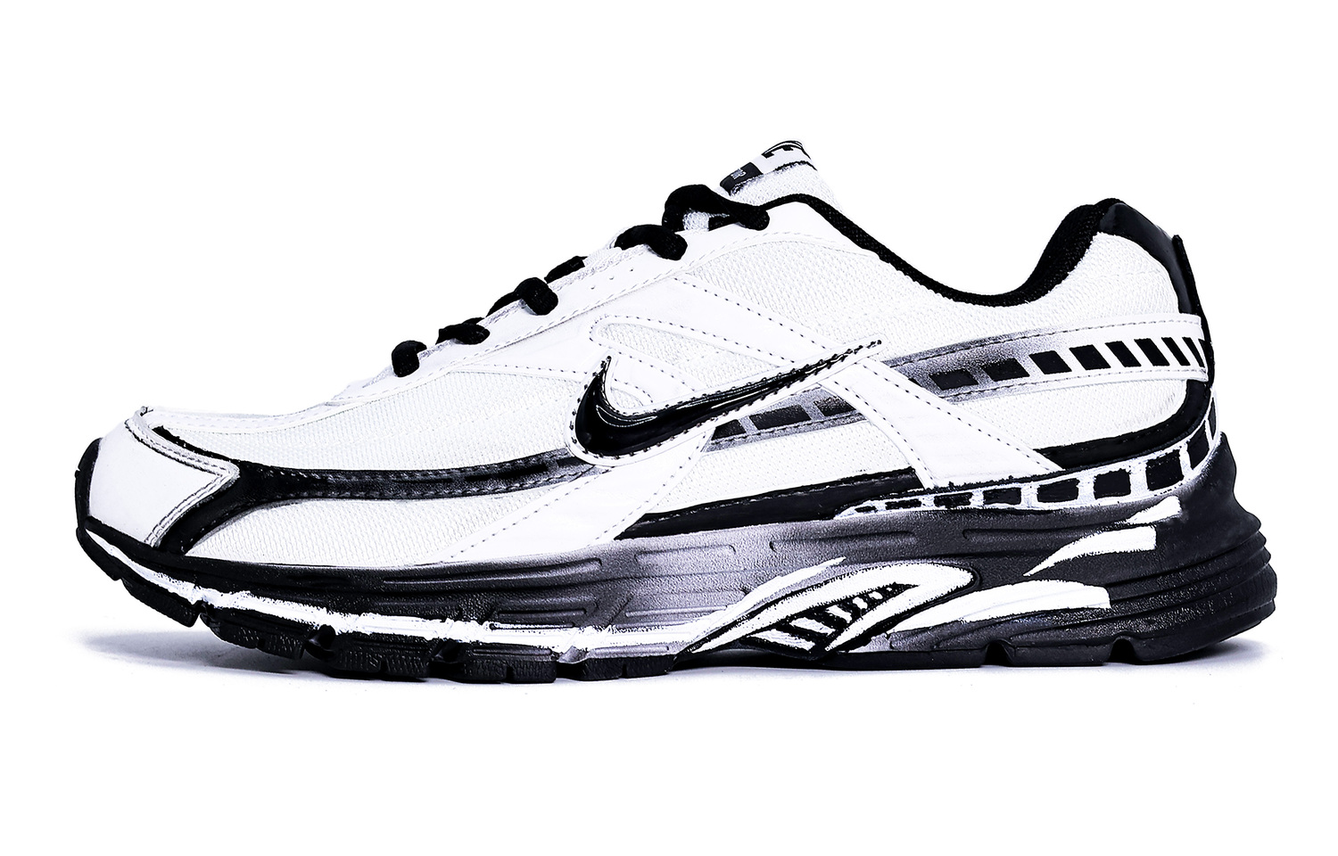 

Мужские кроссовки для бега Initiator с амортизацией, дышащие, низкие, Nike, черный/белый