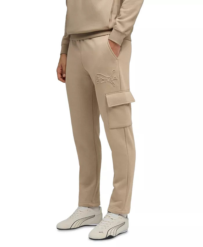 

Мужские флисовые брюки-карго ESS Regular-Fit с тисненым логотипом Puma, коричневый/бежевый
