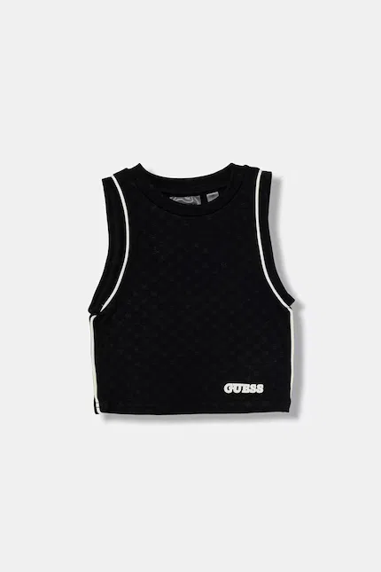 Топ детский с логотипом Guess, черный