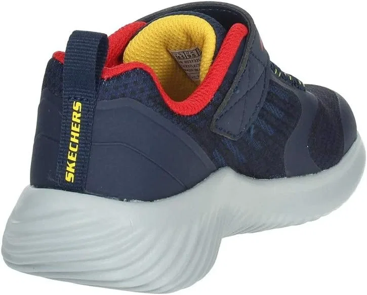 Кроссовки Bounder для мальчиков Skechers, Navy Textile Red Gold Trim — фото 3