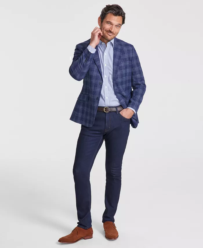 

Мужской спортивный пиджак Modern-Fit в узор Nautica, коричневый