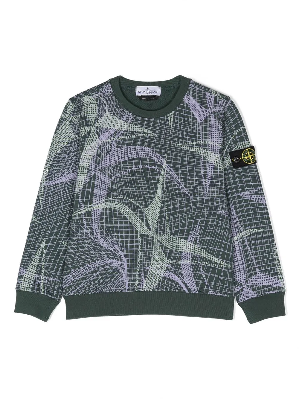 

Толстовка с нашивкой-логотипом Stone Island Junior, зеленый