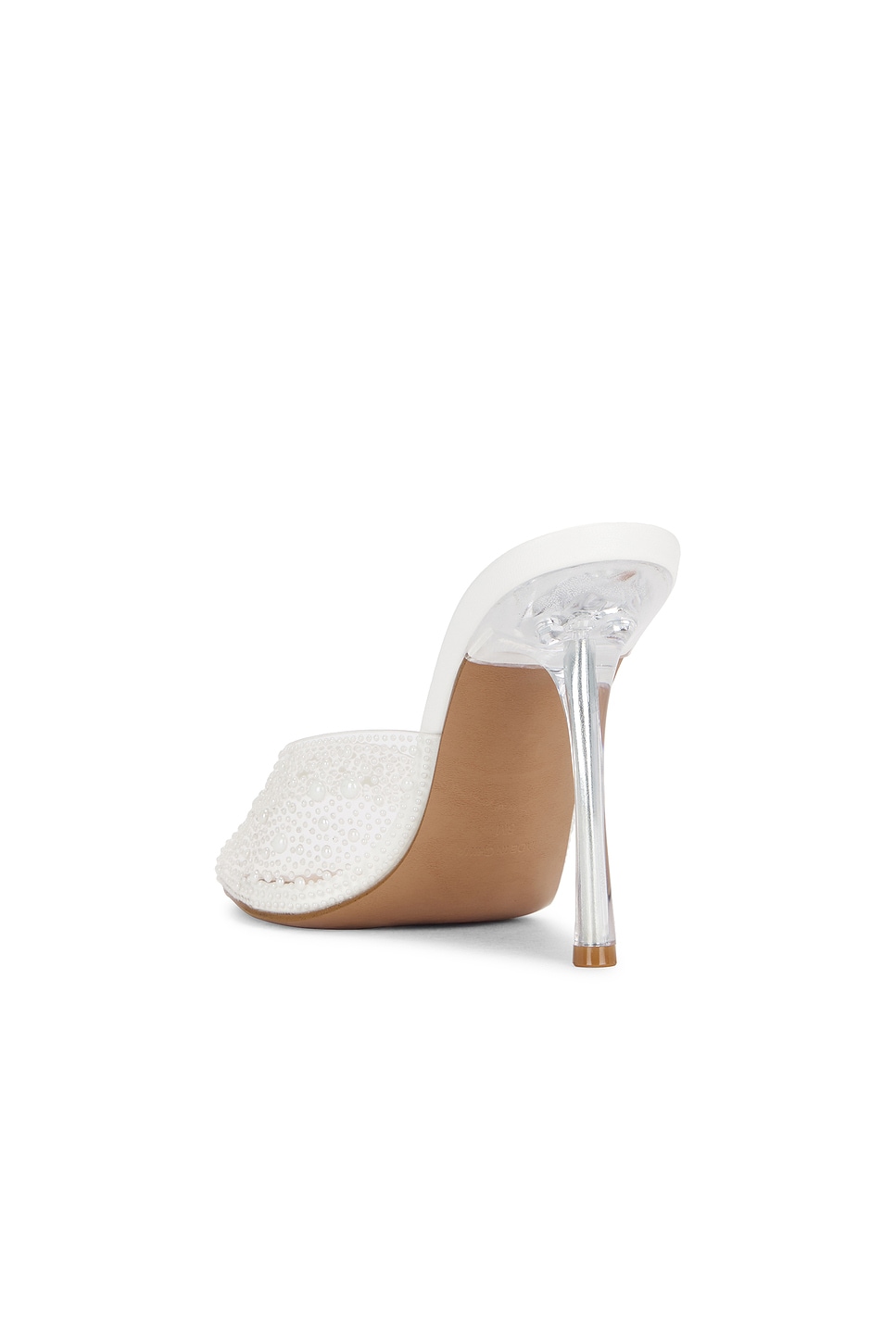 Босоножки на плоской подошве с жемчугом Steve Madden, clear — фото 3
