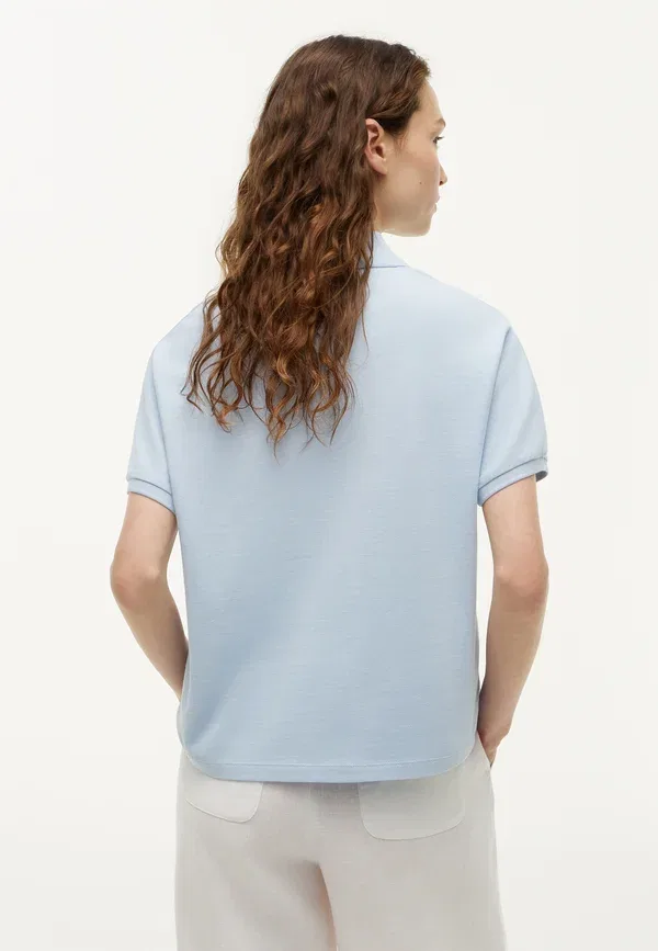 Футболка поло Tommy Hilfiger Th Script Modern Ss Polo, цвет нежно-голубой — фото 3