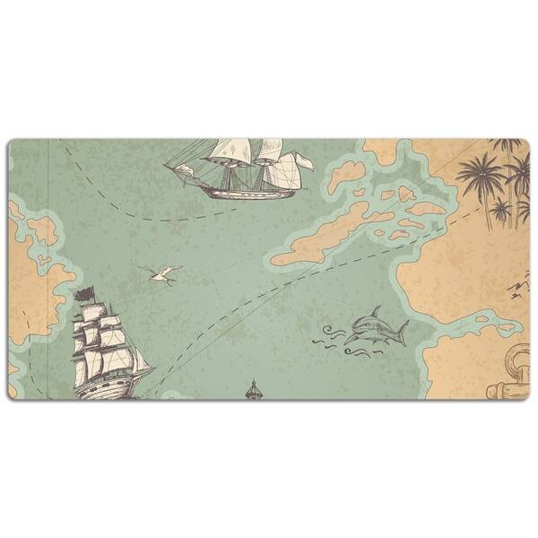 

Настольный коврик Tulup Schatzkarte, 120x60x1 см, зеленый