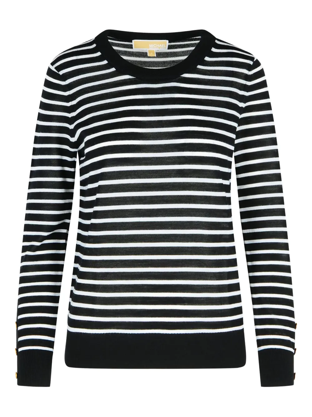 

Полосатый ребристый свитер Michael Michael Kors, черный