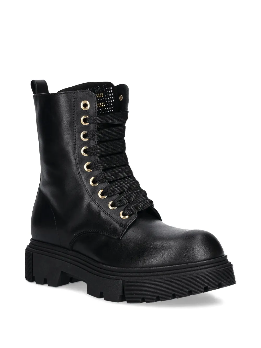 

Ботинки на шнуровке с люверсами Elisabetta Franchi La Mia Bambina, черный