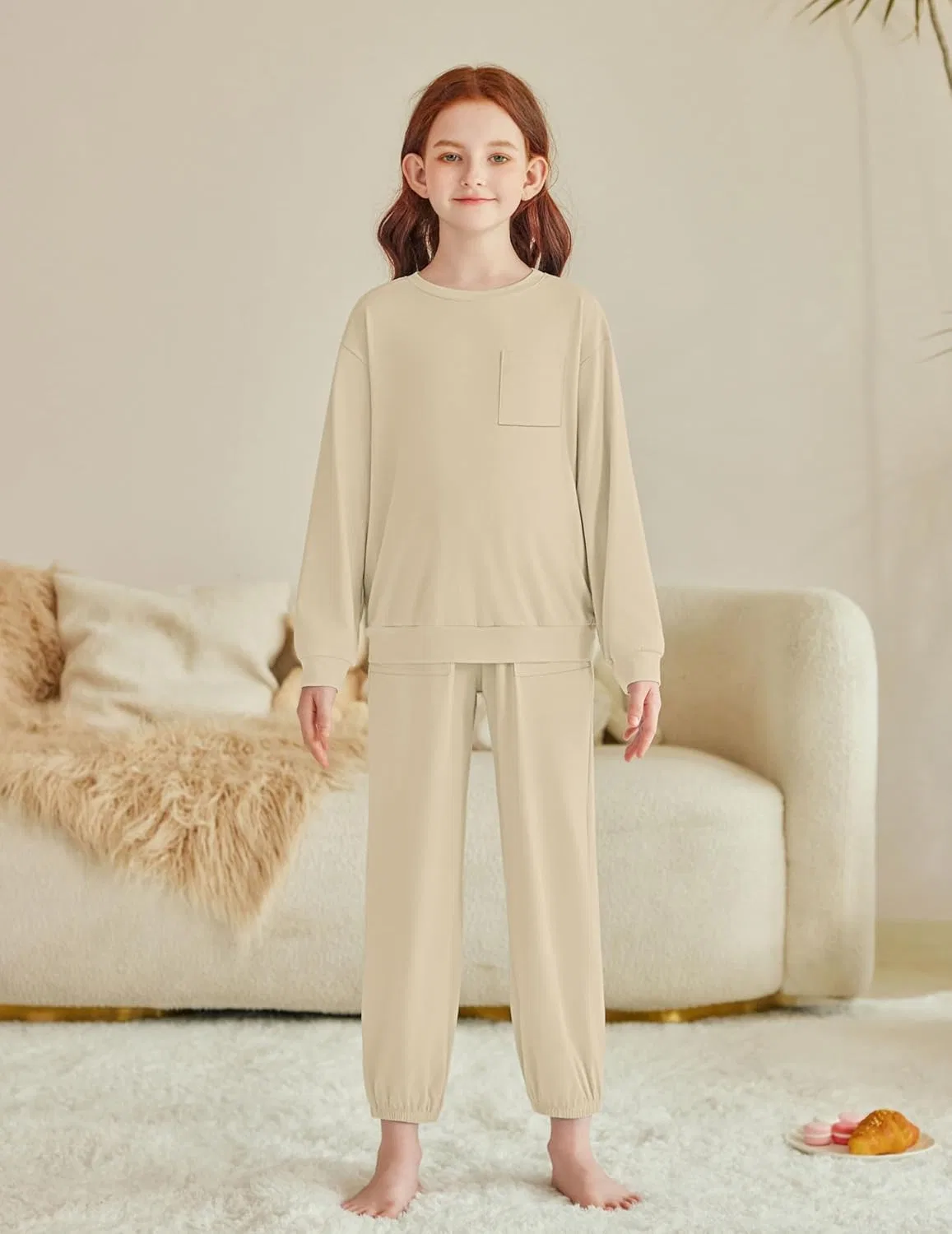 Детский спортивный костюм из флиса Arshiner, 2 предмета, Beige — фото 2