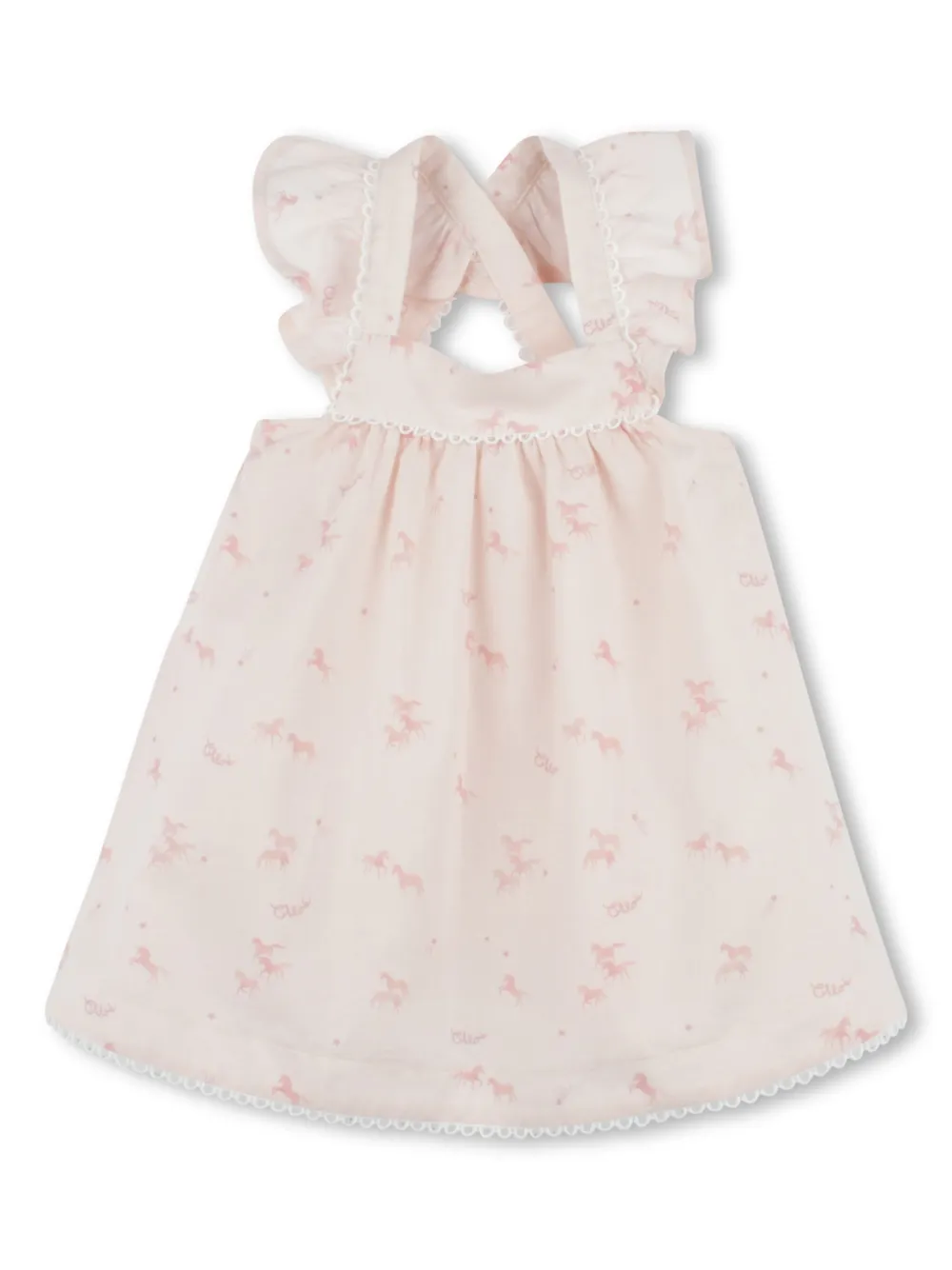 

Платье с принтом Chloé Kids, розовый