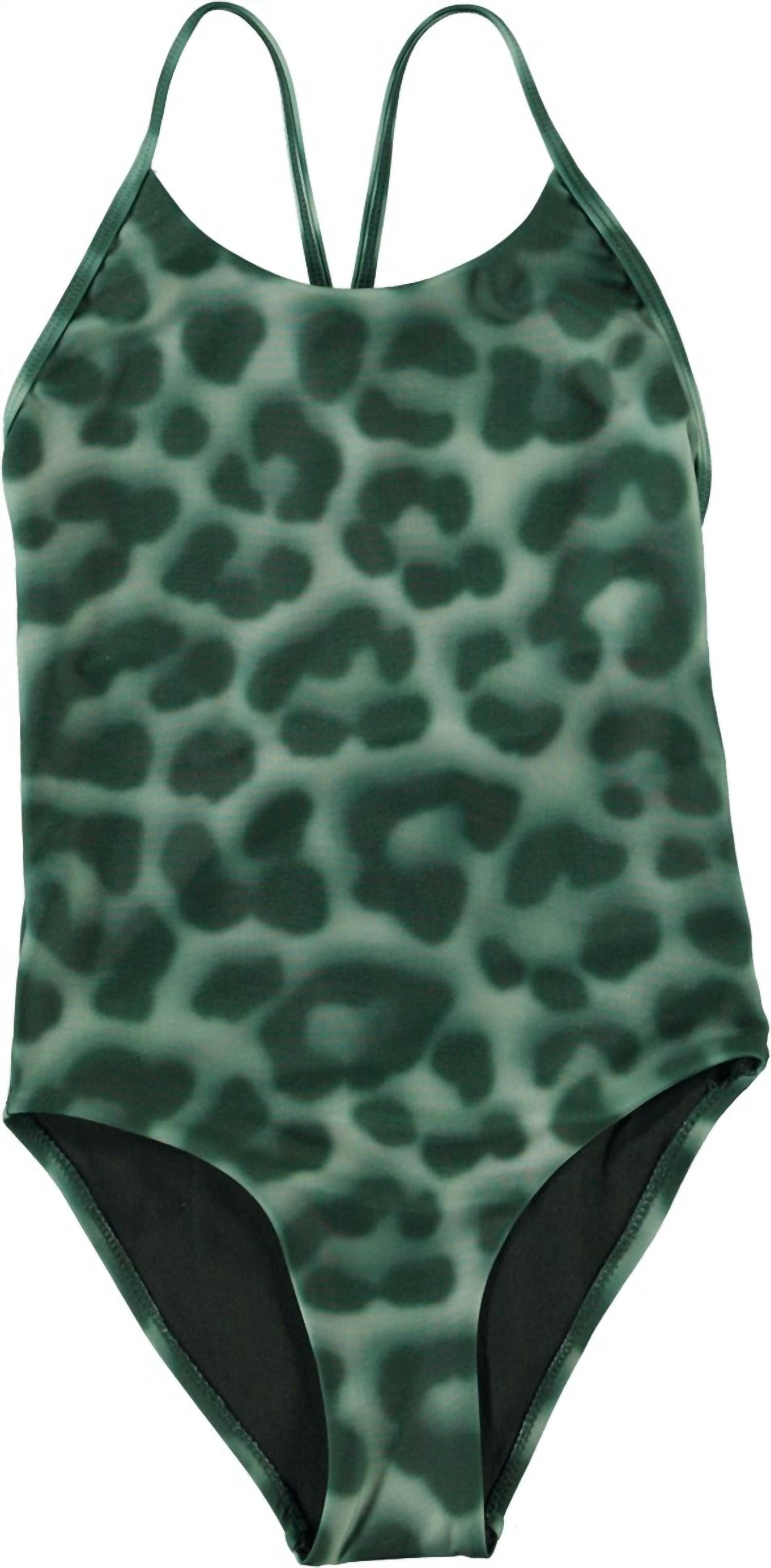 

Детский купальник Nanna Spray Jaguar в зеленом цвете Molo