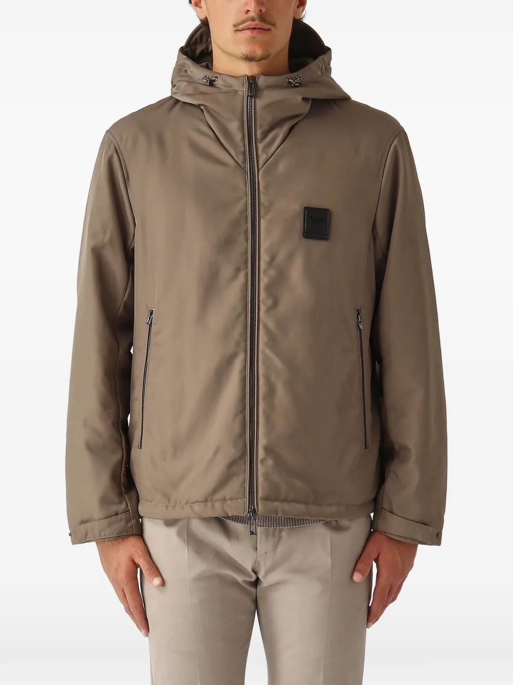 

Куртка с нашивкой-логотипом Emporio Armani, коричневый