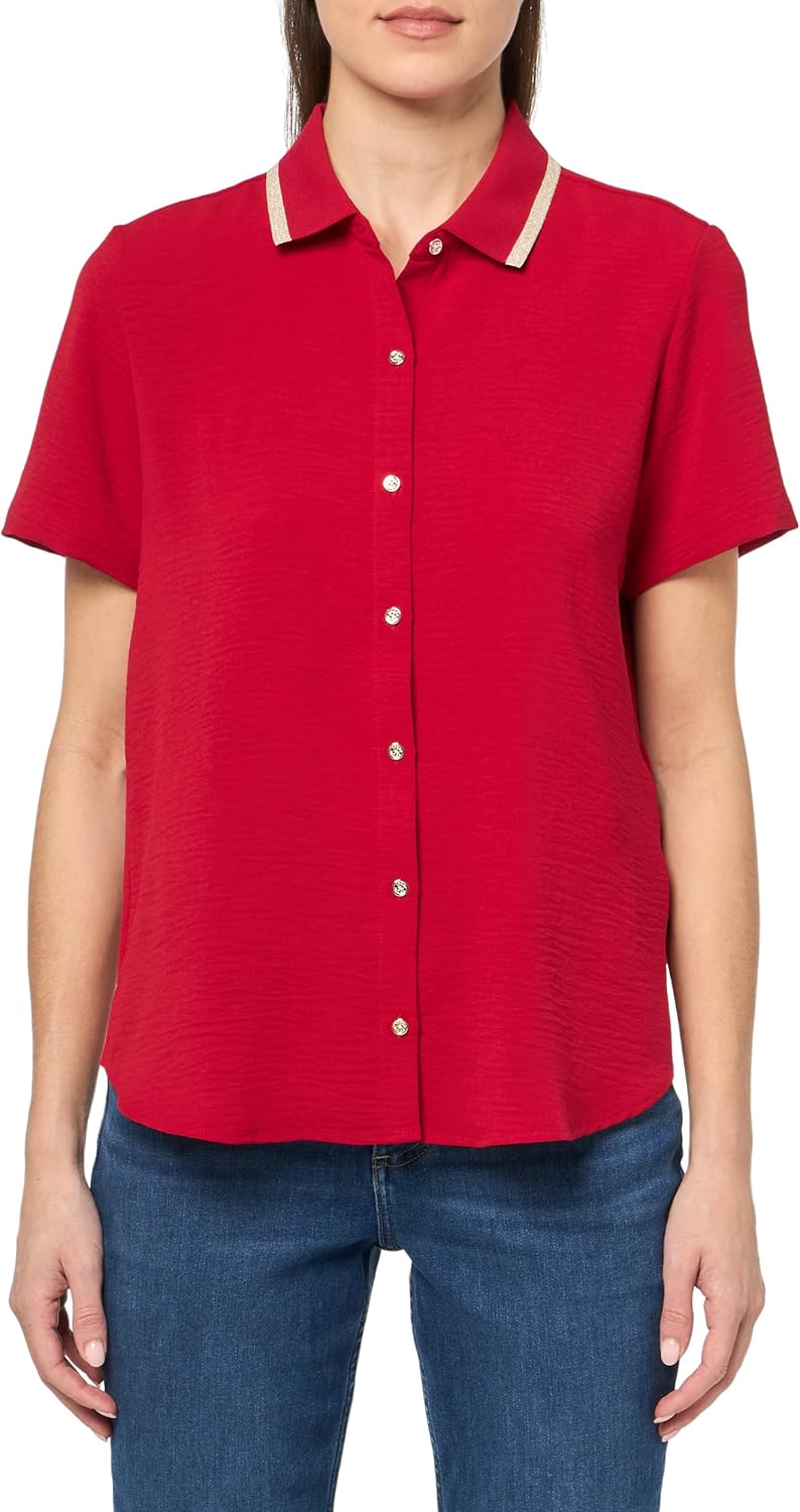 

Женская рубашка с коротким рукавом на пуговицах Tommy Hilfiger, Chili Pepper