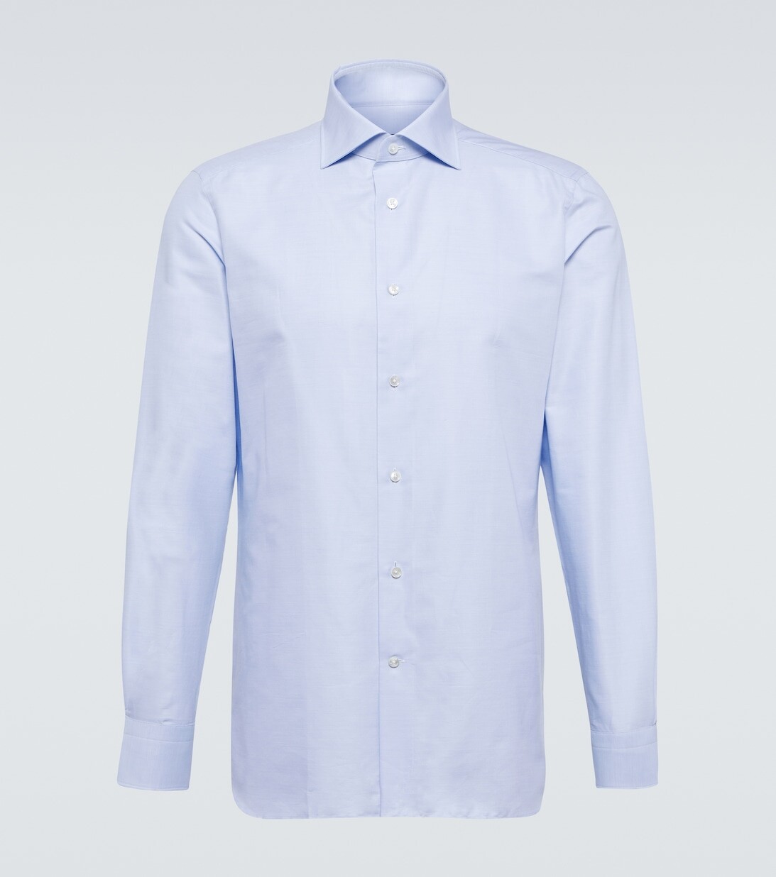 

Хлопковая рубашка Zegna, синий