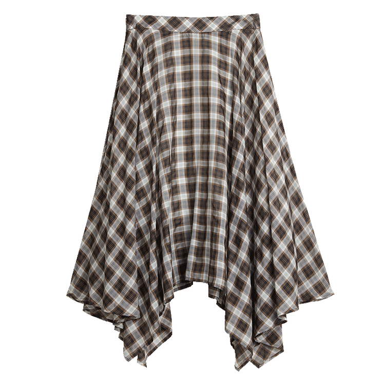 

ELLE Повседневная длинная юбка Women's Coffee Plaid