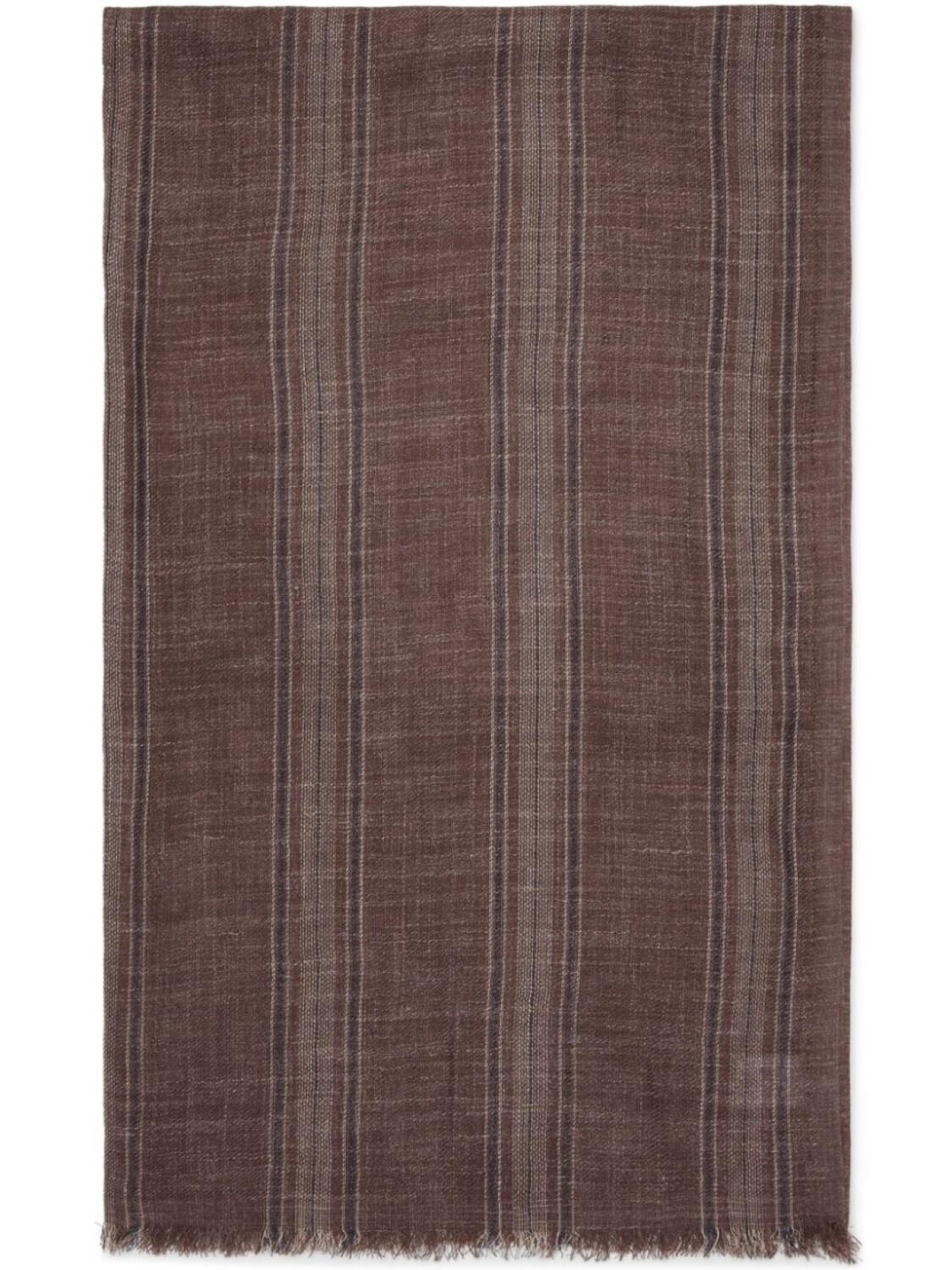 

Brunello Cucinelli шарф в полоску, коричневый