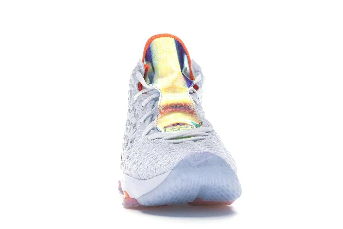Детские кроссовки для баскетбола Nike LeBron 17 Future Air GS, White/Tech Grey-Quasar Purple — фото 2