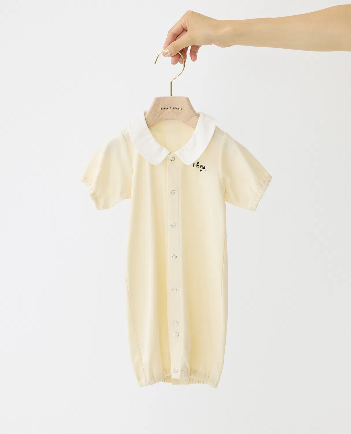 Детский комбинезон 2Way BASIC IENA ENFANT из хлопка, цвет айвори