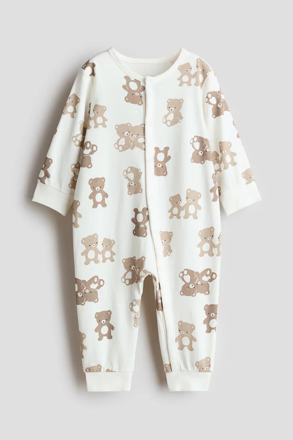 Пижама из набивного хлопка H&M, Weiß/Teddybären