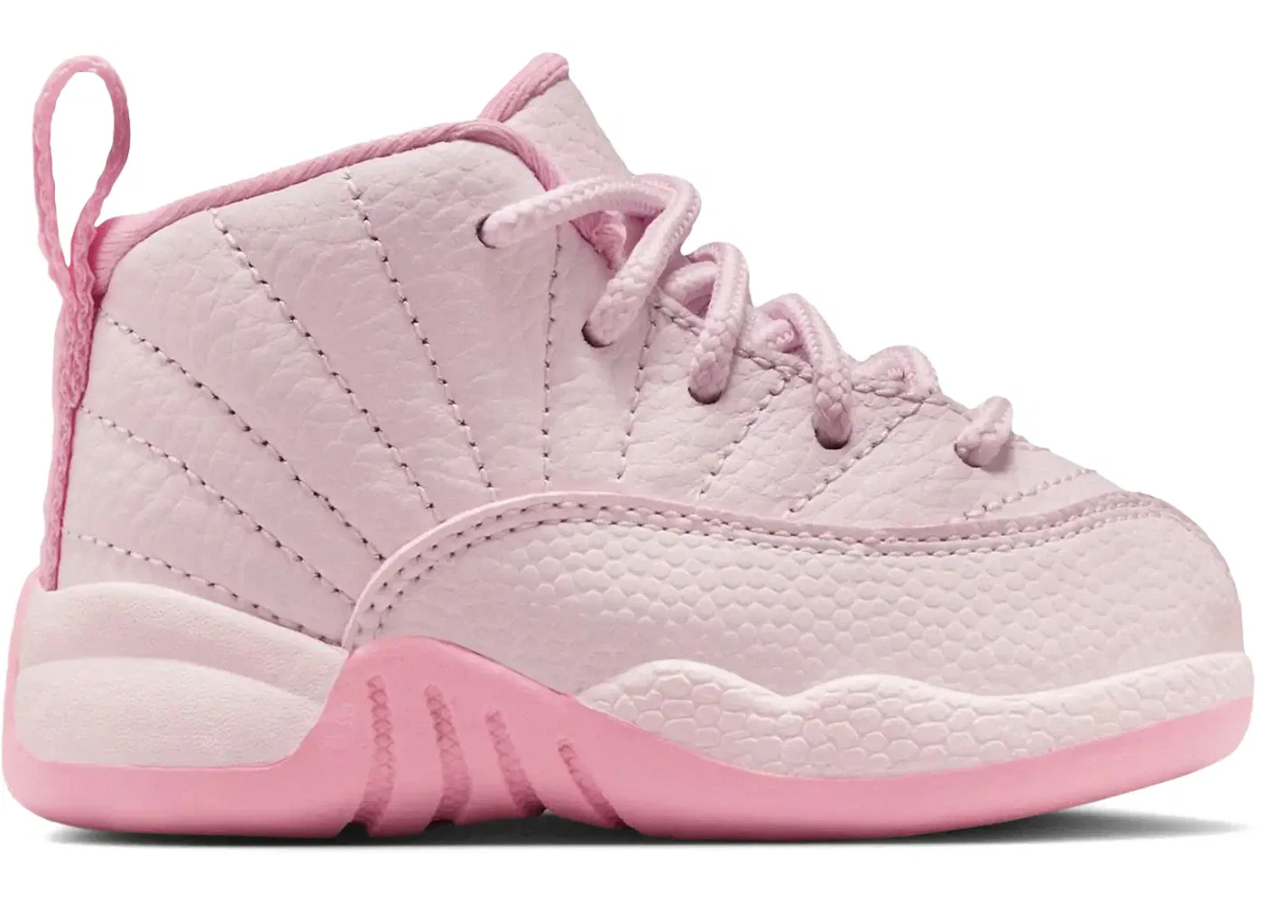 Детские кроссовки с замшевыми вставками Jordan 12 Retro, Pearl Pink/Medium Soft Pink