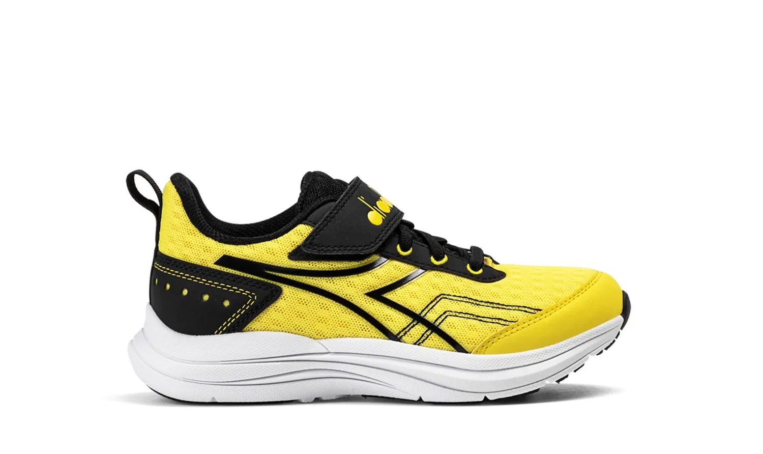 Детские кроссовки для мальчиков на шнурках и липучке Snipe JR Diadora, Yellow