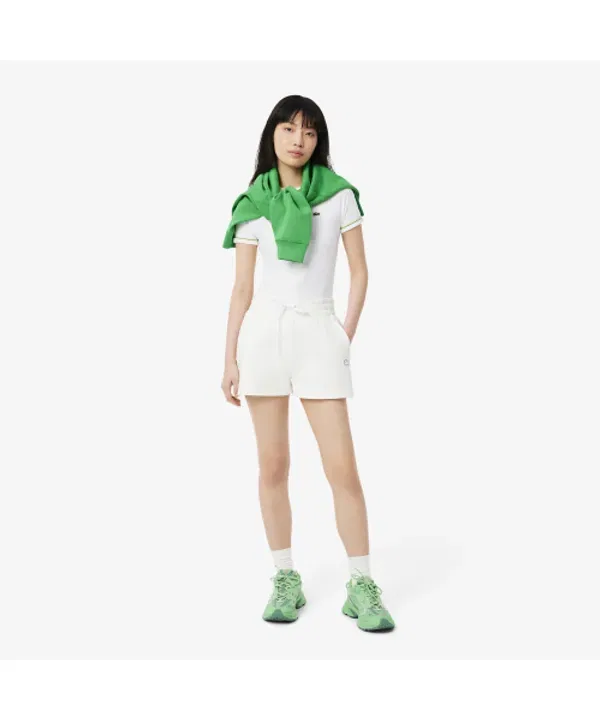 Футболка Lacoste Slim Fit с двойной отстрочкой, темно-синяя — фото 4