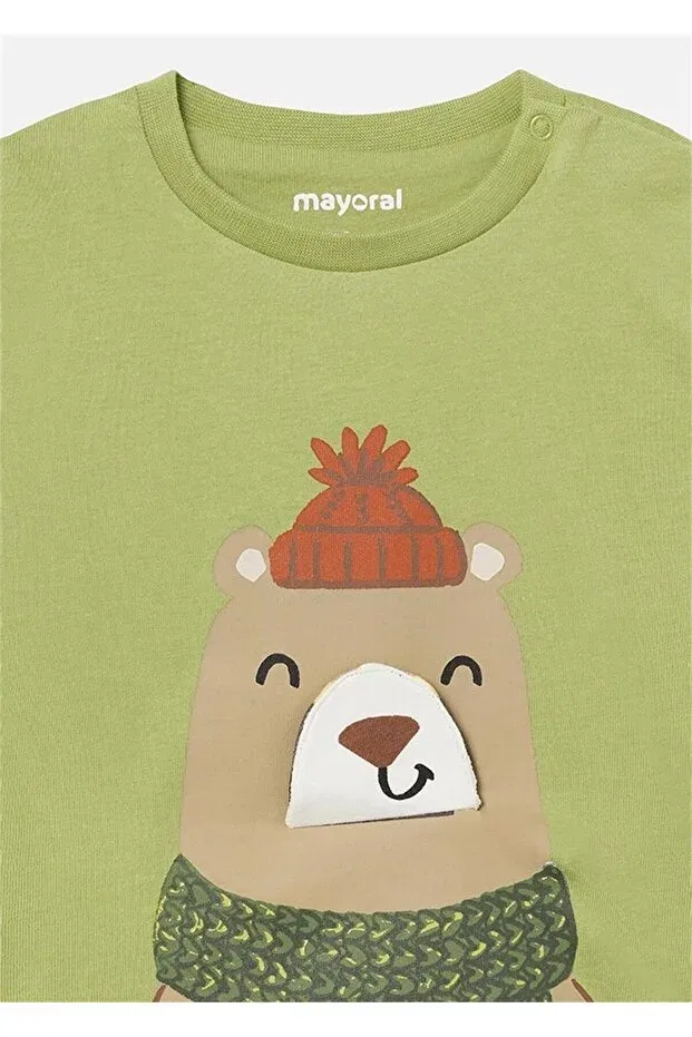 Детская футболка для мальчиков с длинным рукавом Mayoral, Green — фото 3
