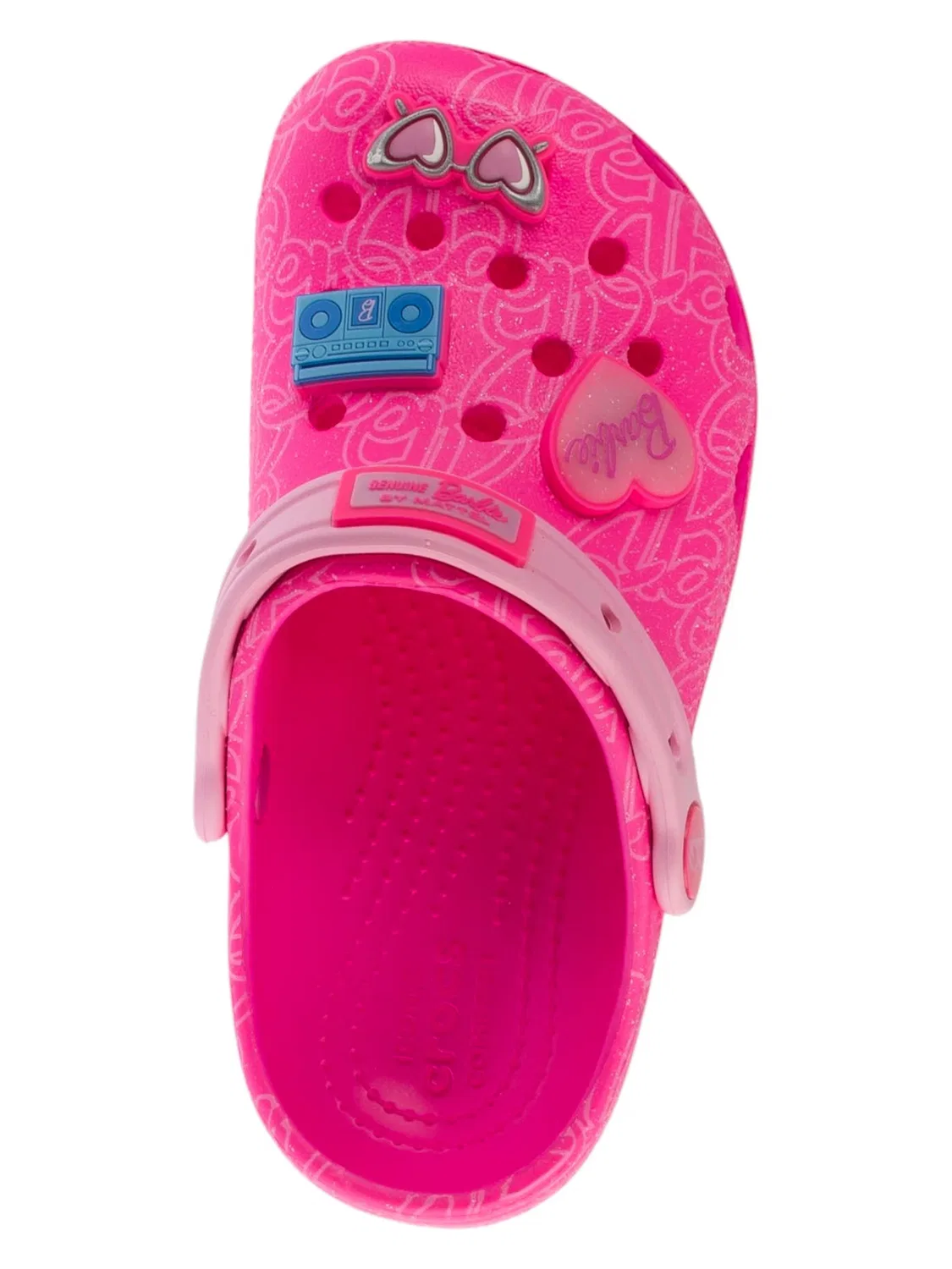 Сандалии Crocs Classic Mattel Pink Barbie Clog K розового цвета — фото 4