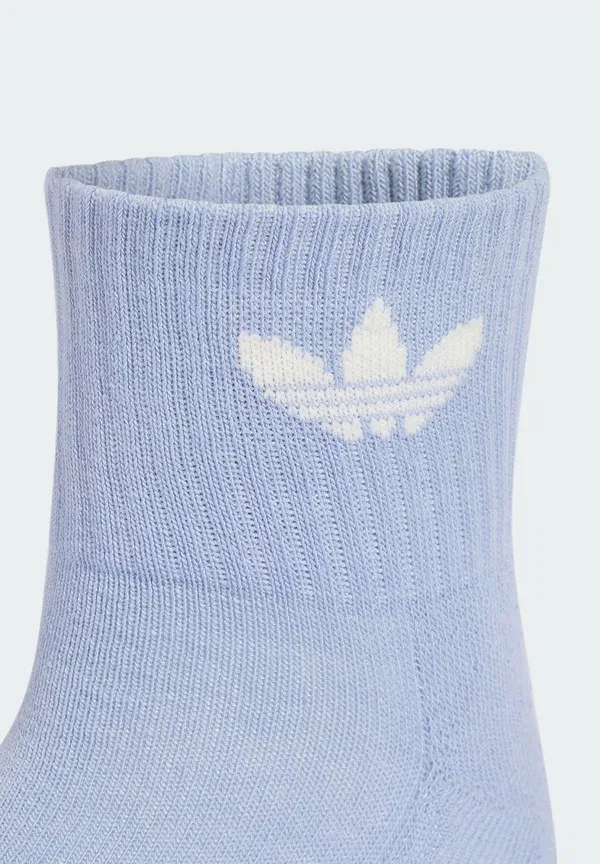 Носки средней длины, комплект из 6 пар, унисекс Adidas Originals, синий/сиреневый/кремовый — фото 3
