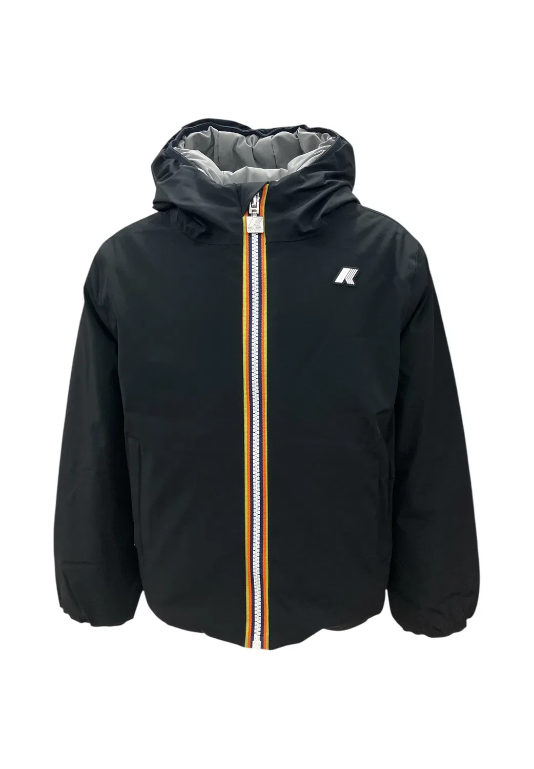 Теплая зимняя куртка P. Jack St унисекс K-Way, Black Pure - Grey Frost