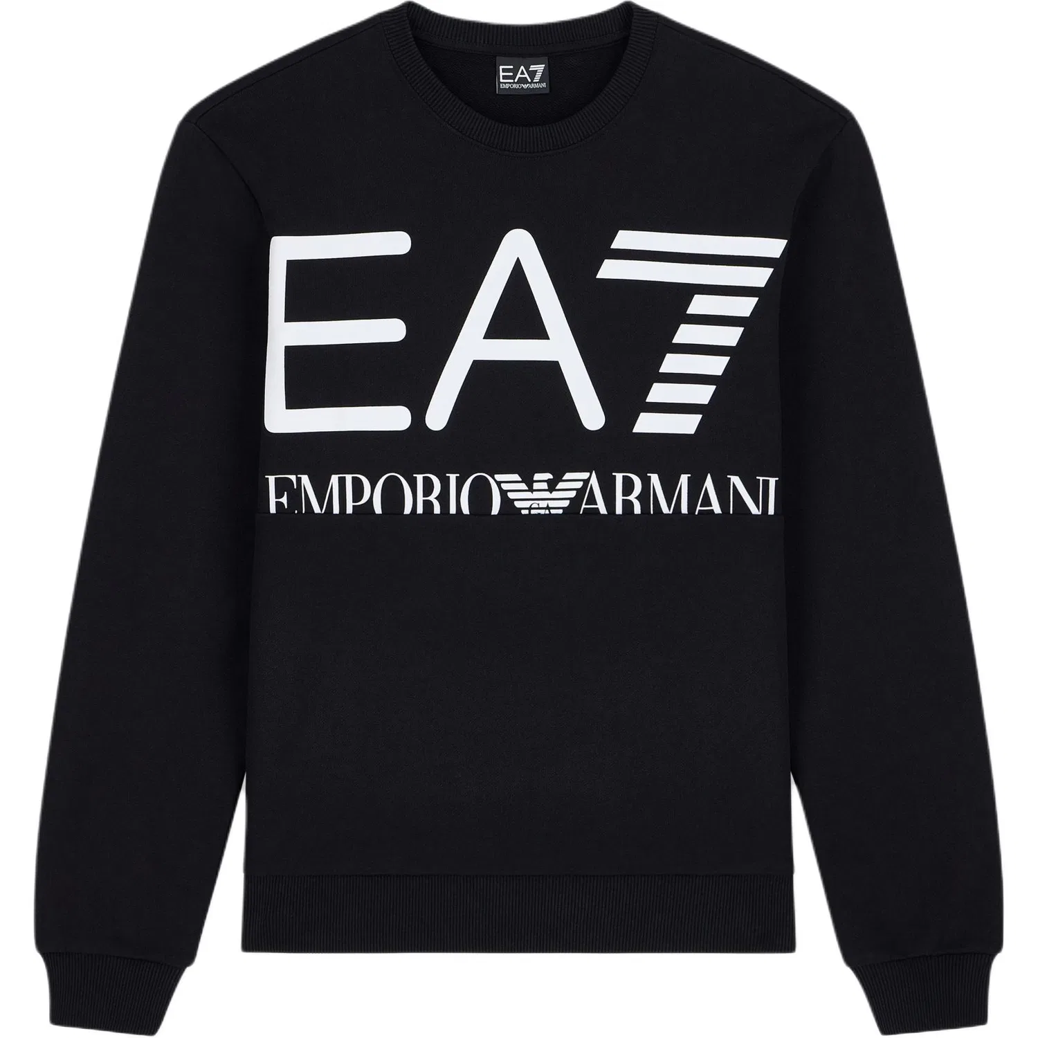 Мужской свитшот с круглым вырезом Emporio Armani EA7, Black