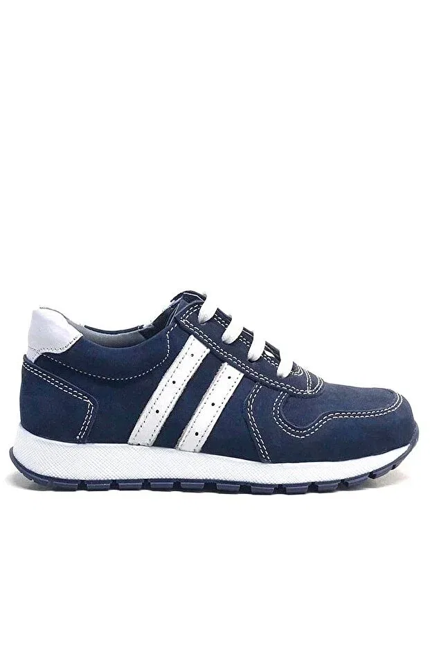 Детские кожаные туфли для мальчиков на шнуровке Rakerplus, Navy Blue — фото 2