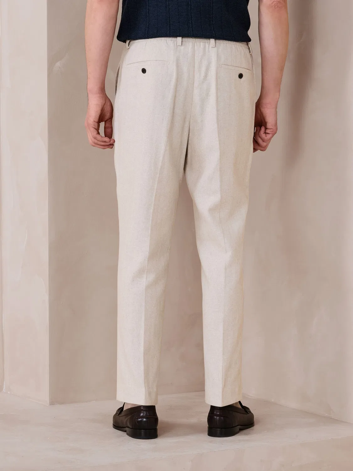 Брюки с эластичным поясом, Regular Tapered Fit, N. Premium Next, нейтральный — фото 3