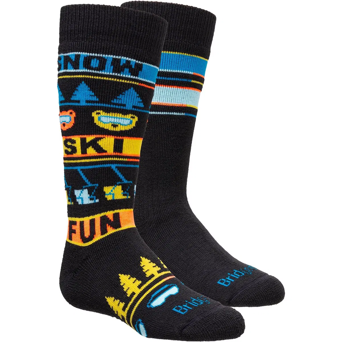 Детские носки для мальчиков комплект 2 пары Ski Merino Sock Bridgedale, черный