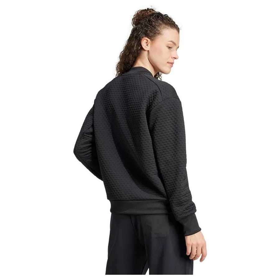 Женская куртка из футера с длинным рукавом W XPL SWEAT JKT JD6642 adidas, Черный — фото 3