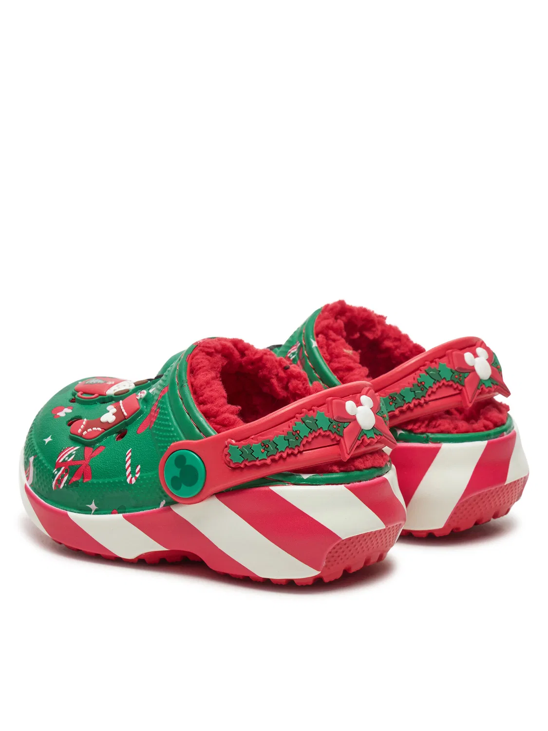 Шлепанцы для мальчика Classic Mickey Xmass Lined Clog Crocs, зеленый — фото 3