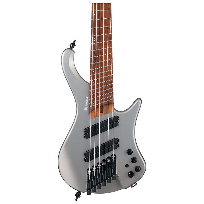 

Ibanez EHB Ergonomic Headless Multi-Scale 6-String Bass, серый металлик с сумкой EHB1006MS