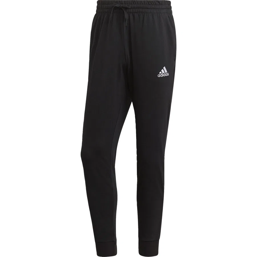 Спортивные штаны с зауженным низом Essentials Single Jersey Tapered Cuff Pants adidas, Черный — фото 2