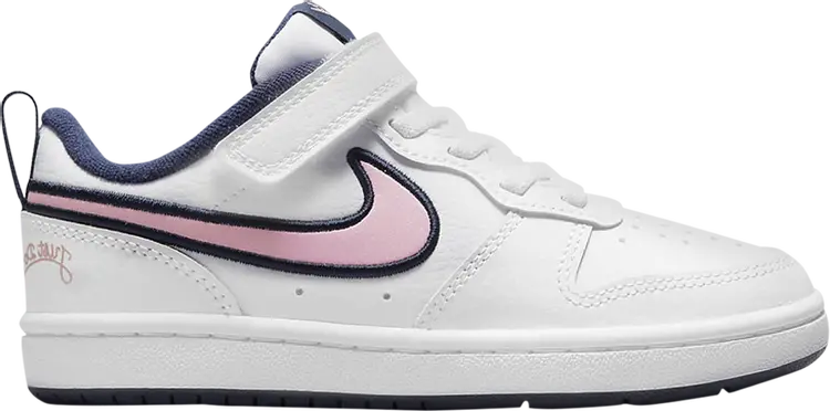 

Кроссовки Nike Court Borough Low 2 SE PS 'White Pink Glaze', белый