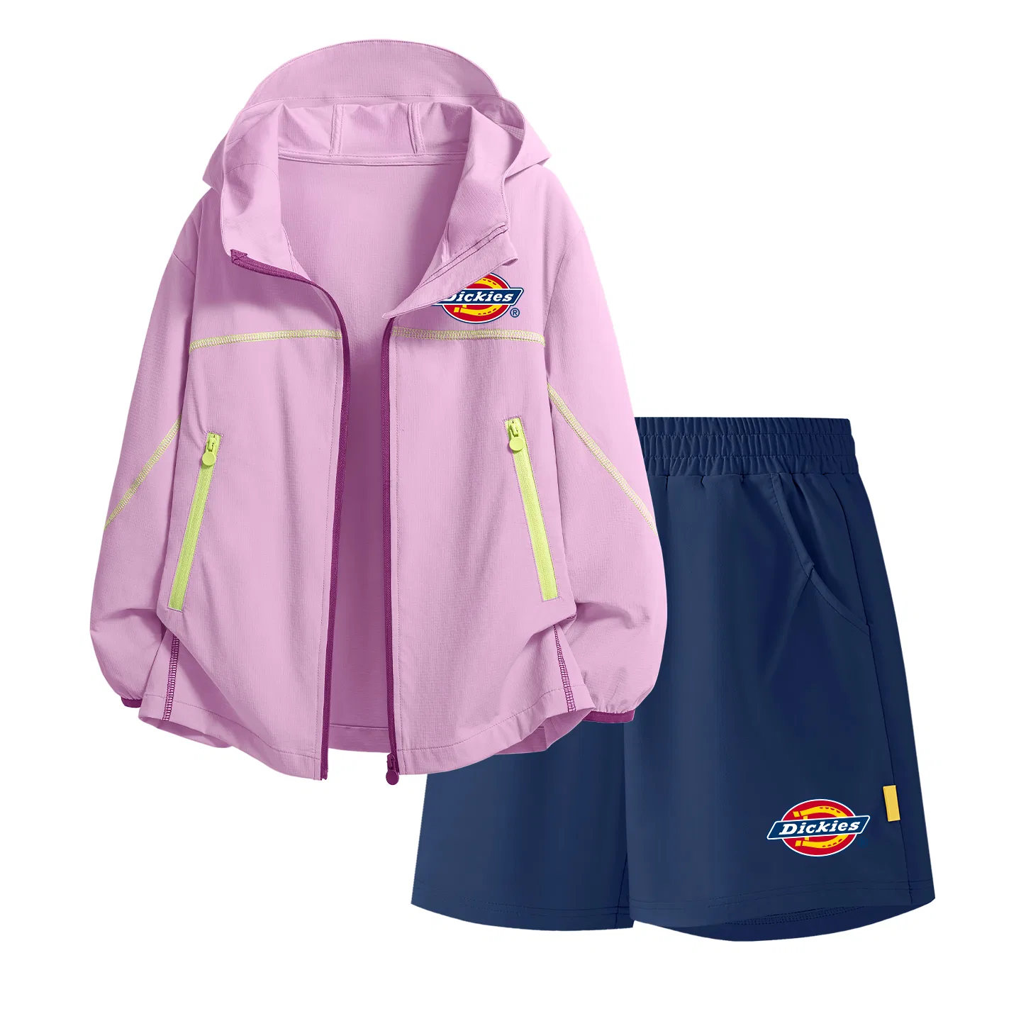 Детский комплект спортивной одежды с логотипом Silicone Logo K Purple+Logo K Bottom Right Deep Sea Blue, Dickies