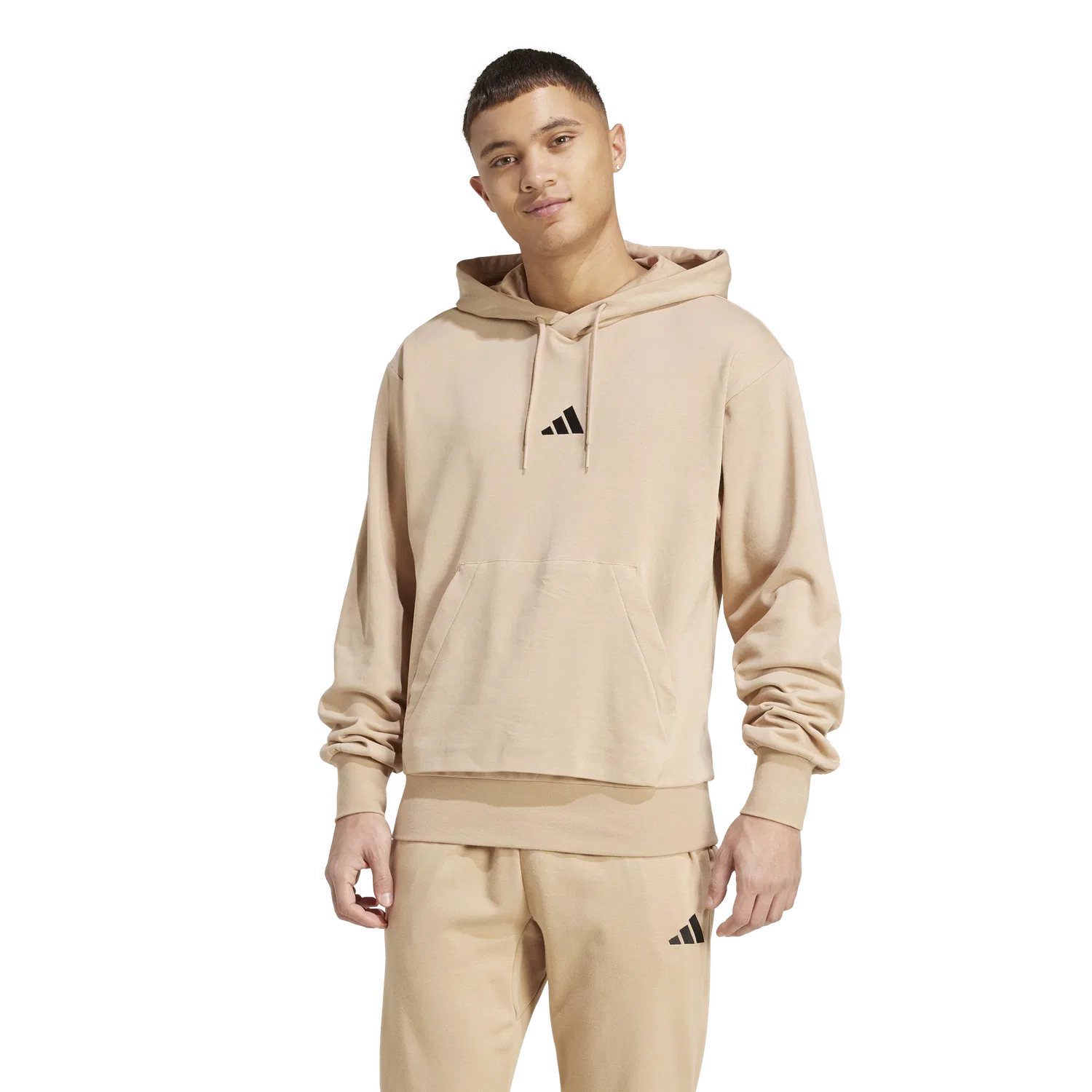 Мужское худи свободного кроя Adidas, цвет Powder Pink — фото 2