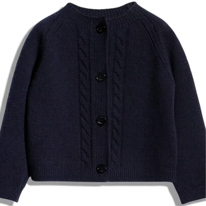 Детский свитер для малышей с круглым вырезом Dark Blue, GUCCI — фото 4