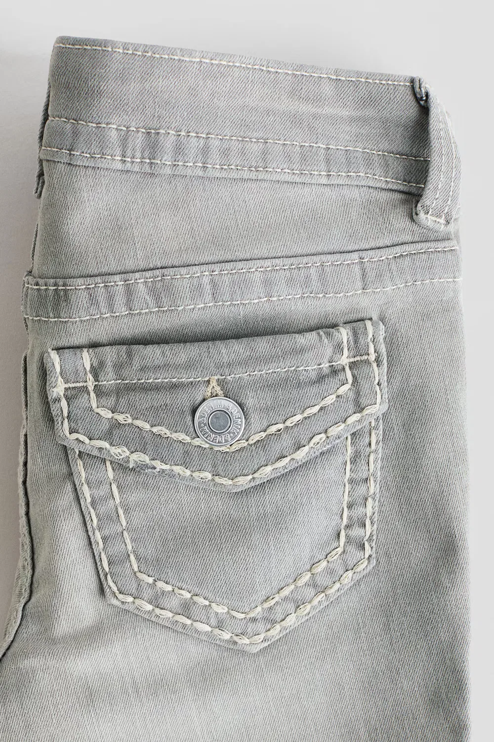 Узкие джинсы-клеш с низкой посадкой H&M, Denimgrau — фото 3