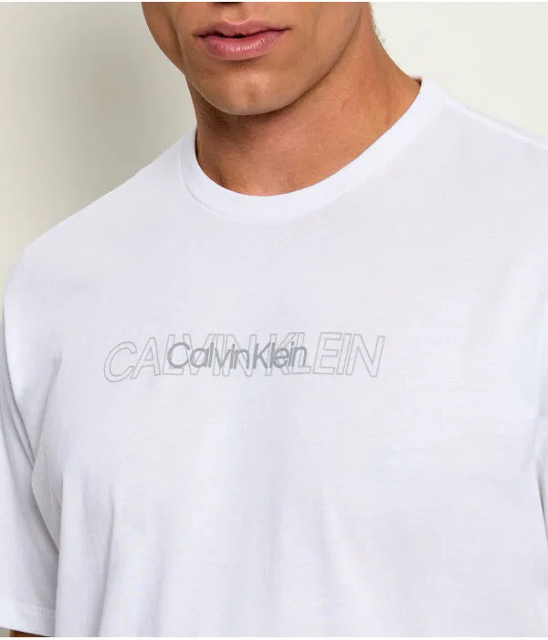 Мужская футболка с круглым вырезом Calvin Klein, белый — фото 4